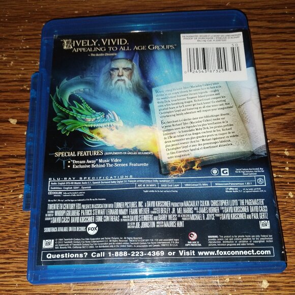 Pagemaster (Blu-ray Disc, 2013) Macaulay Culkin Christopher Lloyd - Picture 3 of 3